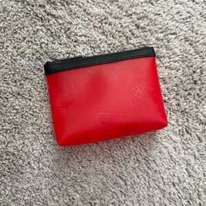 MAC Travel Exclusive Red Cosmetic Makeup Zipper Bag Pouch